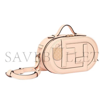 FENDI VITELLO GRACE MATTE O'LOCK MINI CAMERA CASE LIGHT ROSE 8BS058A5DYF14N1 (21*13*8cm)